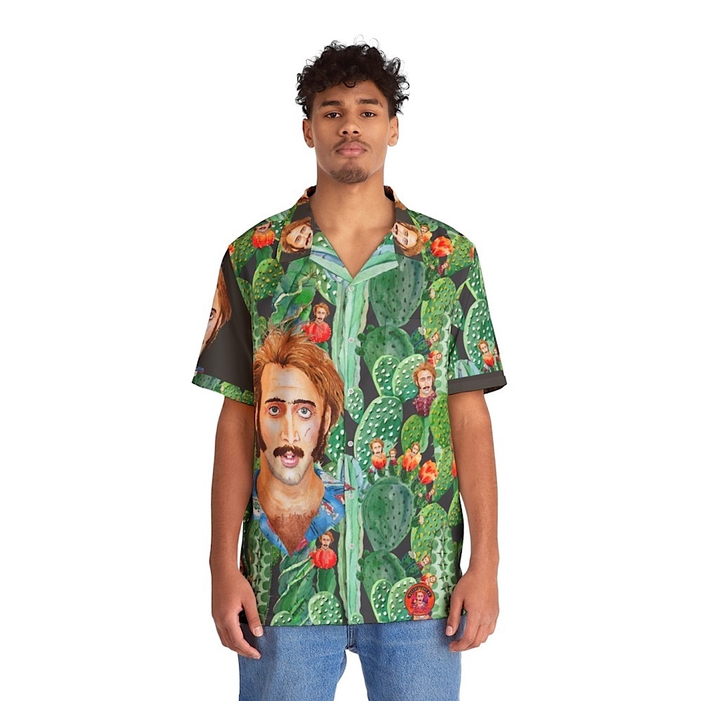 80s Coen Bros Nicolas Cage Retro Raising Arizona Cactus Acid Trip Hawaiian Shirt